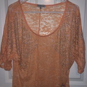 Lace top with sequins